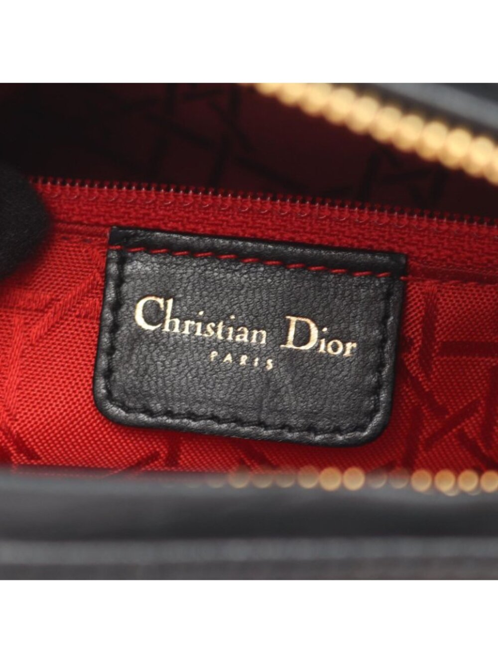 Dior Handbag Radio the Cannage Black Leather Hand - Picture 4 of 15